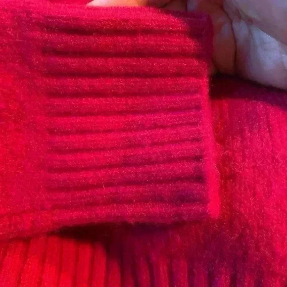 NEW RE/DONE 60s Slim Red Turtle Neck Sweater Large - Picture 7 of 9